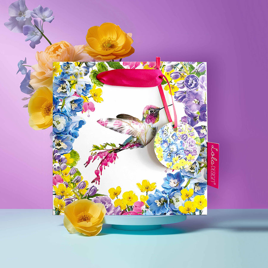 Hummingbird Square Gift Bag