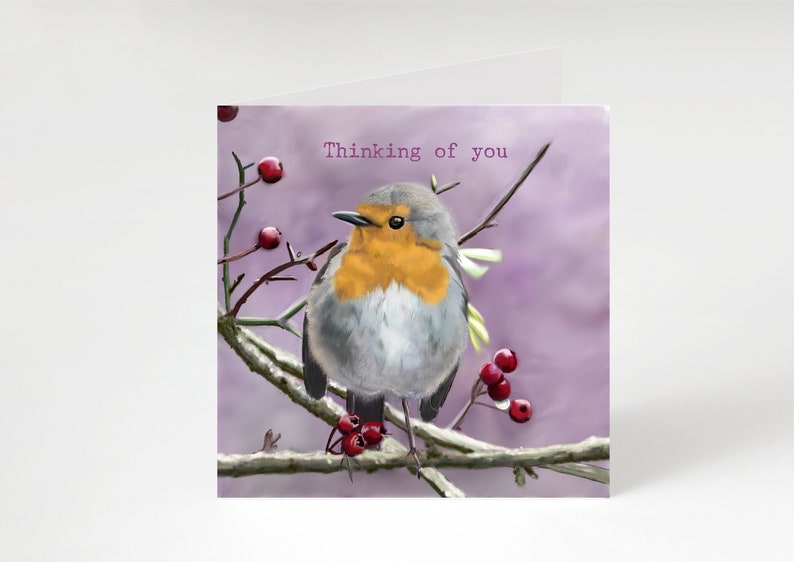 Robin Sympathy Card Thinking Of You