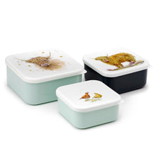 Load image into Gallery viewer, Highland Cow Set Of 3 Snack Boxes - Jan Pashley
