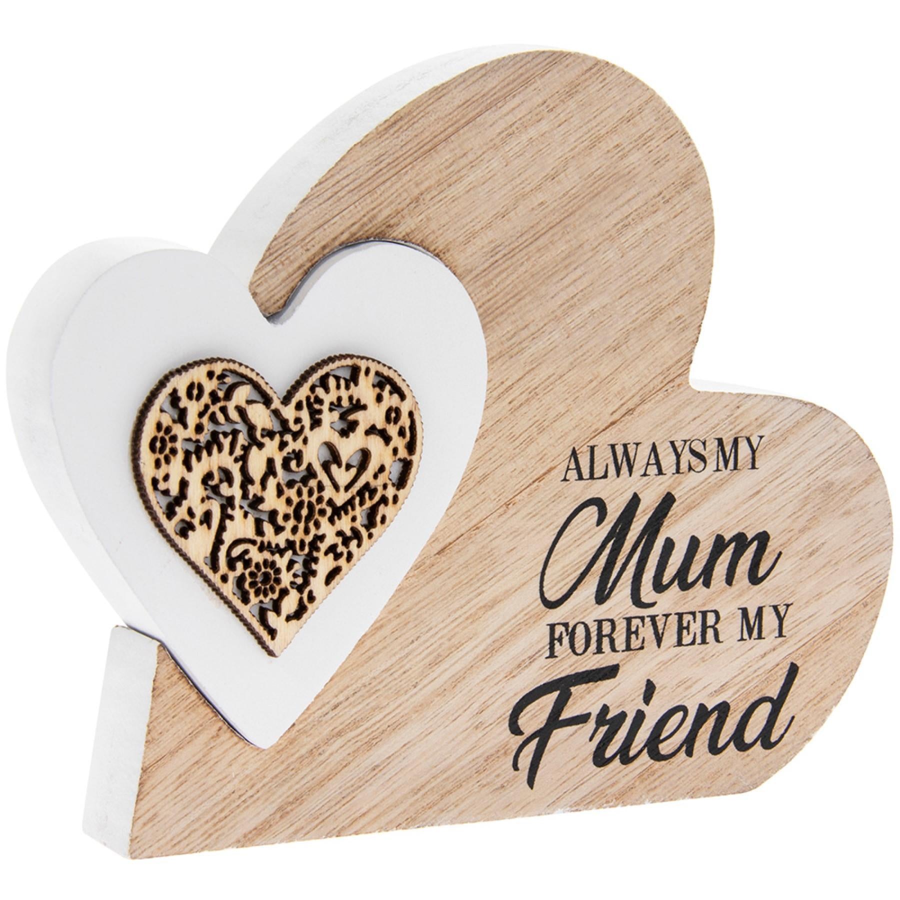 2nd Wooden Heart Block - Mum