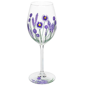 Lavender Wine Glass