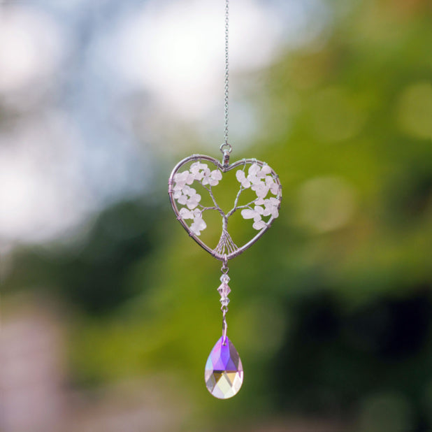 Natural Quartz Tree Of Life Suncatcher