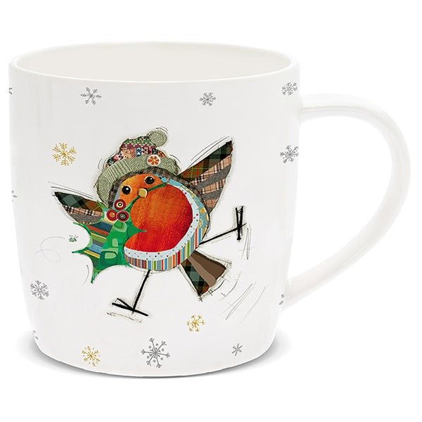 Christmas Bug Art Mug - Robin