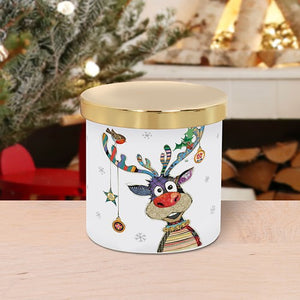 Christmas Rudolph The Reindeer Bug Art Candle