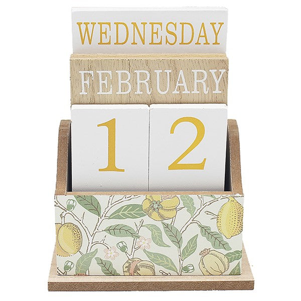 William Morris ~ Lemons ~ Perpetual Calendar
