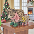 Hughie Highland Cow & Calf Pink Wellington Boots