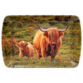 Country Highland Cow & Calf Small Melamine Tray