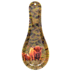 Country Highland Cow & Calf - Spoon Rest