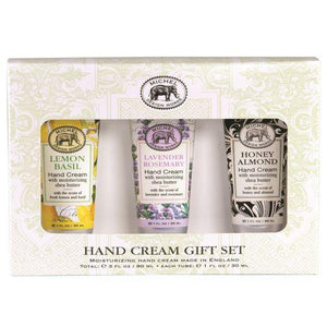 Mini Hand Cream Gift Set - Lemon Basil, Lavender Rosemary & Honey Almond by Michel Design Works