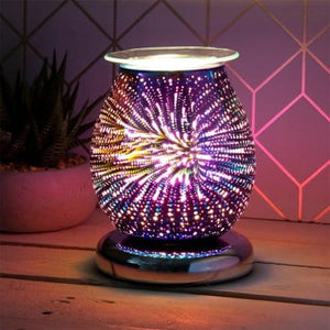 3D Starburst Silver - Wax/Oil Burner Lamp