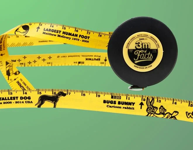 Fun Tape Measure - Filled with Silly Facts