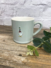 Load image into Gallery viewer, Stoneware Sage Green Country Duck Mug
