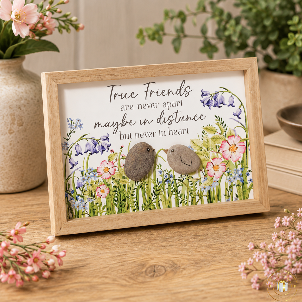 True Friends Pebble Art Plaque