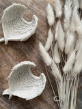 White Guardian Angel Wing Resin Jewellery Dish Small Trinket Ornament - Pair