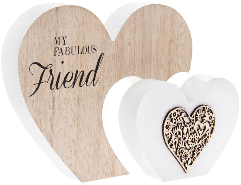2nd Wooden Heart Block - Large - My Fabulous Friend