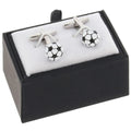 Equilibrium EQ For Men Football Cufflinks Black White Silver Tone