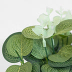 Faux Eucalyptus In Silver Pot