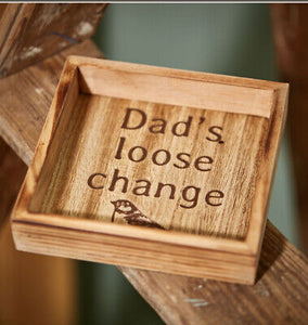 Dad's Loose Change Tray With Garden Bird