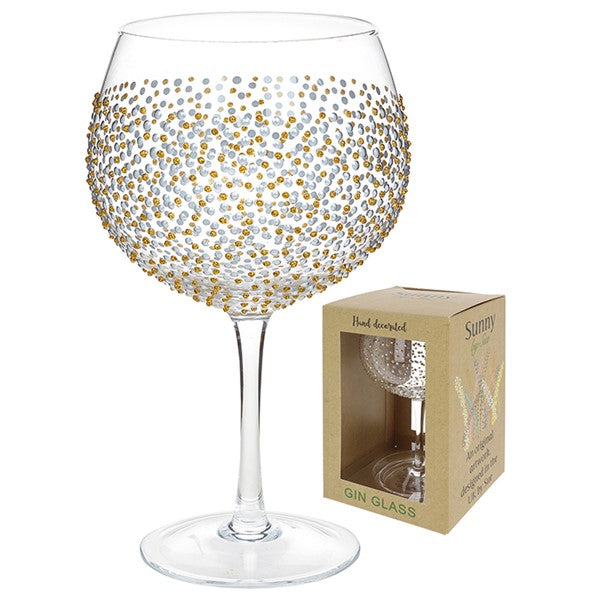 Gin Glass - Gold & Silver Dot