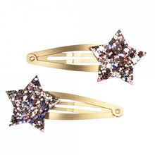 Load image into Gallery viewer, Fairys In The Garden Glitter Star Hair Clips
