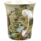 Highland Stag Box Set of Two Fine China Mugs