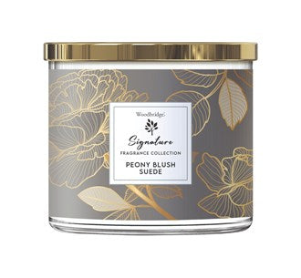 Peony Blush Suede Tumbler Jar Candle - 3 Wick