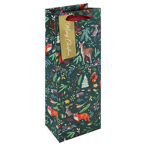 Woodland Animals Bottle Gift Bag