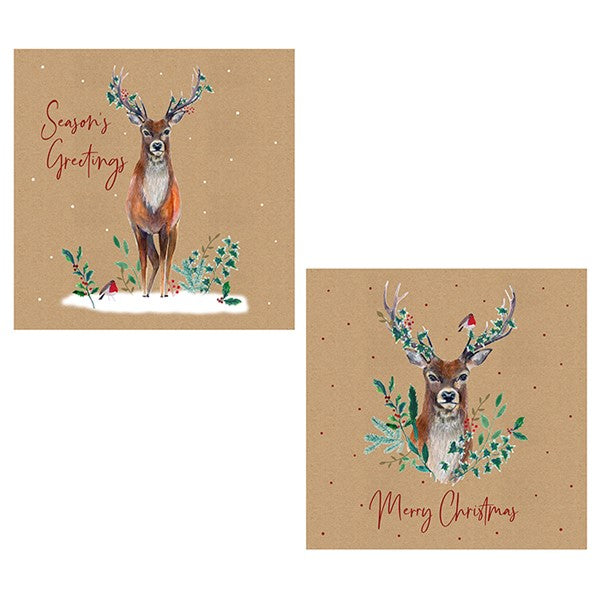 Stag Christmas Cards - Pack of 12