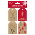Stag & Star Christmas Gift Tags - Pack of 20