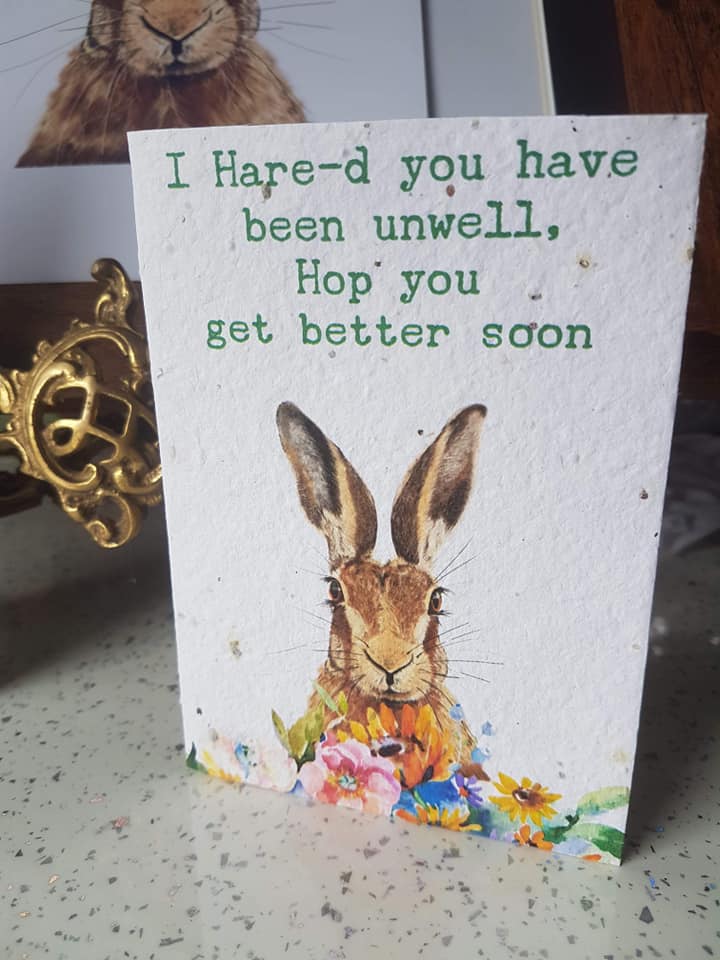 Get Well Soon Seed Card - Hare .