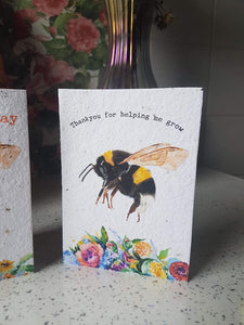 Teacher / Thank you Seed Card - Bee .