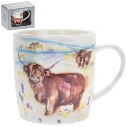 Watercolour Highland Cow Mug