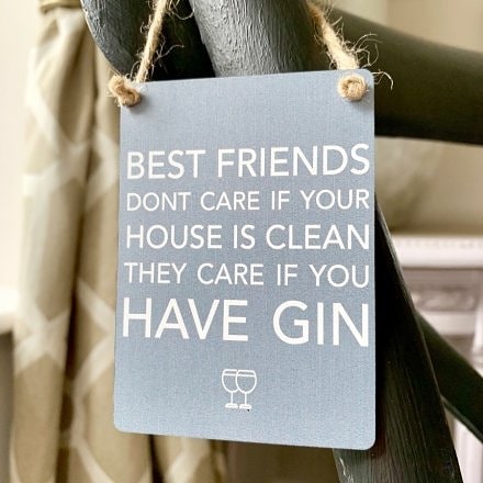 Best Friends Gin - Mini Metal Sign