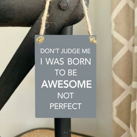 Awesome Not Perfect - Mini Metal Sign