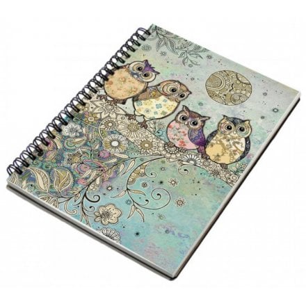 Whimsical Owls A5 Notebook