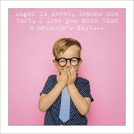 Unicorns Farts Love You Greeting Card
