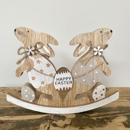 Happy Easter Rocking Rabbits