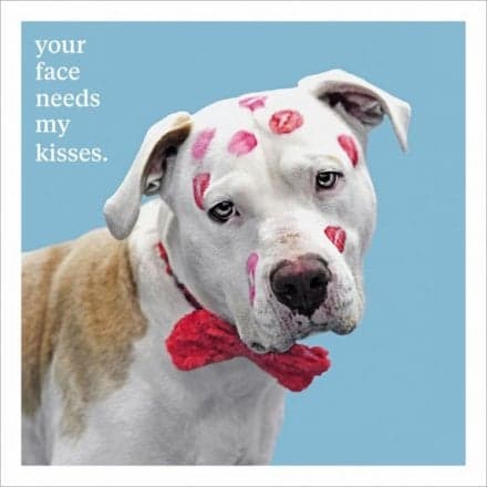 Your Face Needs My Kisses Card - Love - Anniversary - Valentines Day