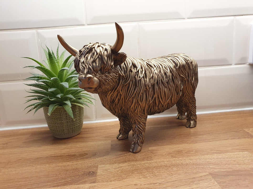 Bronzed Highland Cow - Large