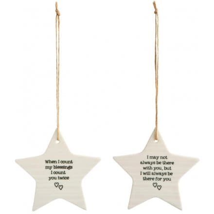 Porcelain Star Decorations