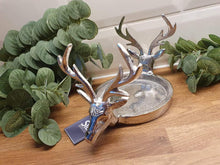 Load image into Gallery viewer, Double Stag Head Candle Holder - Trinket Dish
