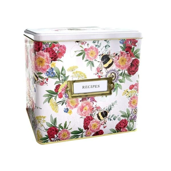 Luxury Recipe Tin - Floral Bee