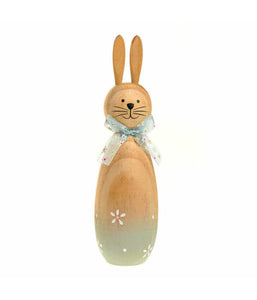 Wooden Tall Floral Bunny Rabbit