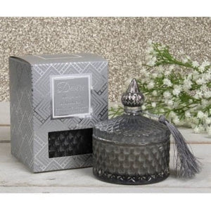 Desire Grey Noir Soy Candle, Magnolia & Mulberry .