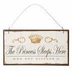 Princess Sleeps Here Wooden Plaque