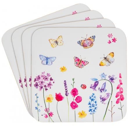 Butterfly Garden Coasters - Set of 4