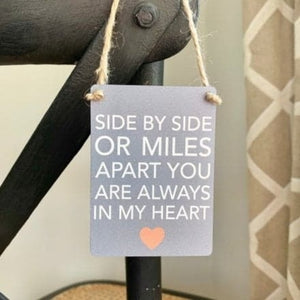 Side By Side - Mini Metal Sign