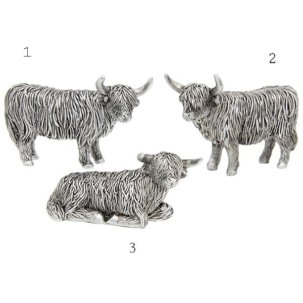 Silver Highland Cow - Mini