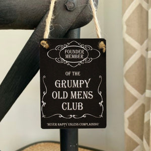 Grumpy Old Men - Mini Metal Sign