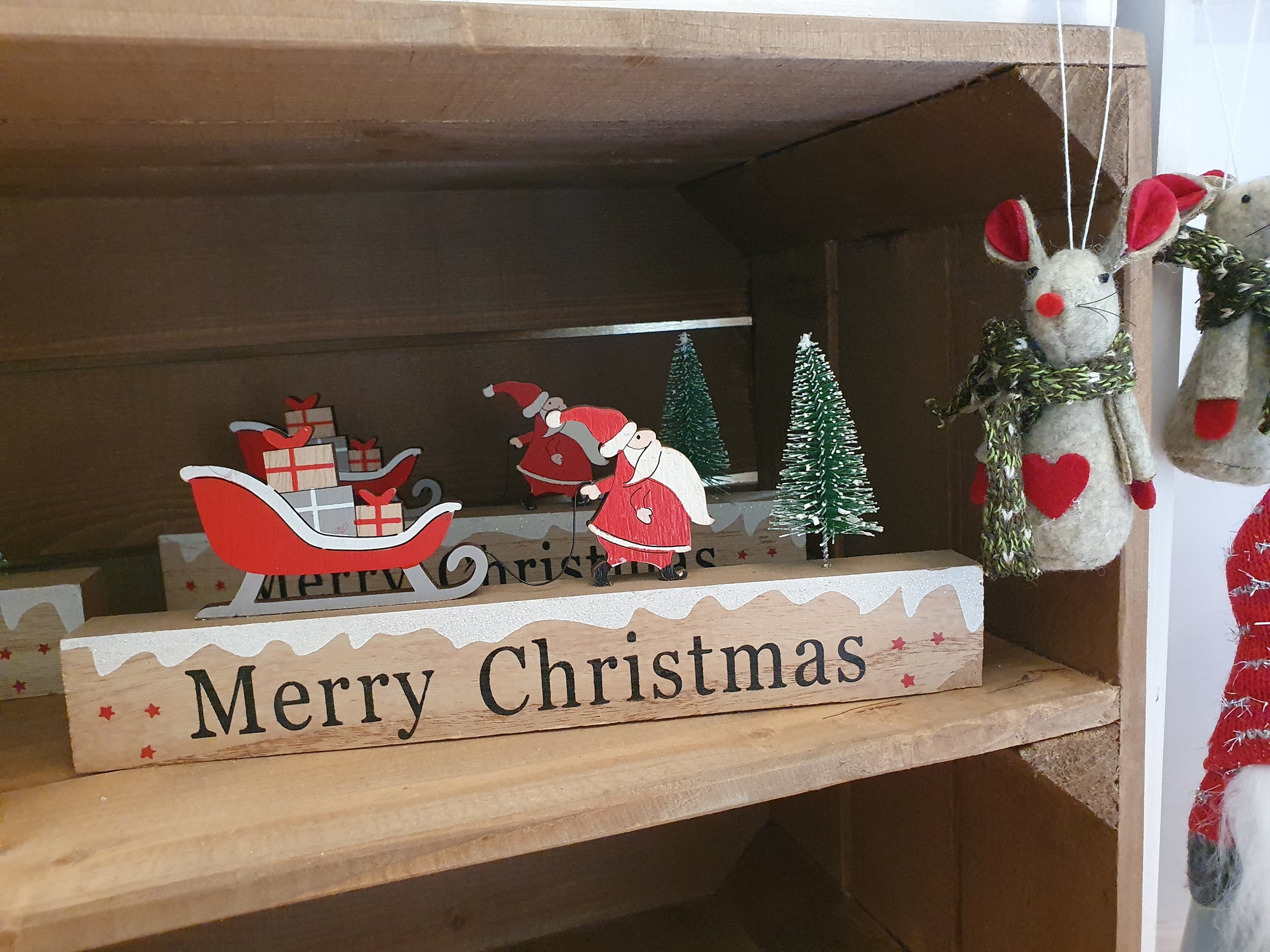Merry Christmas - Santa Pulling Sleigh